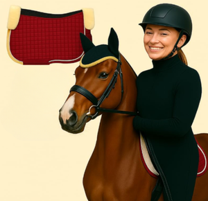 Breathable Horse Riding Half Pad | Wholesale Manufacture Custom Equestrian Saddle Pad with Sheepskin <b>Fur</b> - Product Image 5