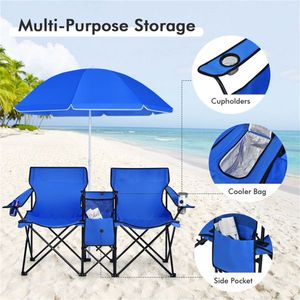 Outdoor Camping Chair with Umbrella for Beach Use - Product Image 1
