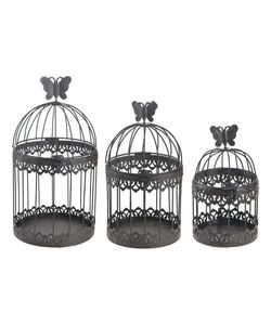 Cage à oiseaux en fil métallique faite à la main et personnalisée, décoration pour la maison et le jardin, cage décorative à poser ou à suspendre pour la décoration de mariage - Product Image 1