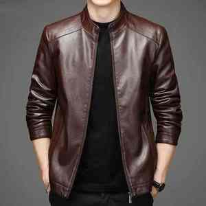 Quick Dry Anti-pilling New Design Reasonable Prices <b>Men</b> <b>Leather</b> <b>Jackets</b> Solid Colors Full SleevesMulti Color <b>Men</b> <b>Leather</b> <b>Jacket</b> - Product Image 6