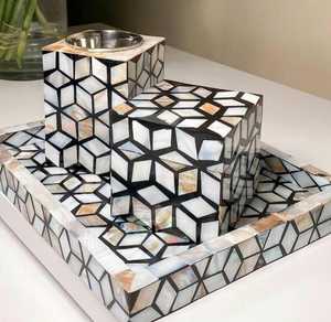 Juego de Incienso de Alta Calidad, Natural, Ecológico, Artesanía Tradicional, Caja con Incrustaciones de Madreperla, Quemador de Incienso, Bakhoor, Ramadán, Árabe - Product Image 1