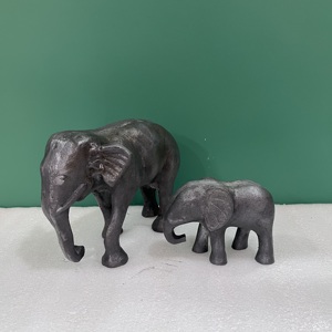 Handcrafted Aluminium <b>Elephant</b> Figurine Set Decorative Metal Animal Statue Home <b>Decor</b> Showpiece - Product Image 5