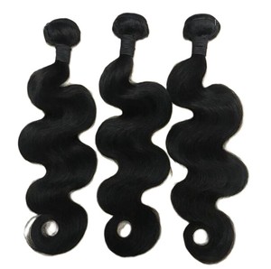 Extensions de cheveux humains ondulés, cheveux Remy, noir naturel doux, 3 paquets - Product Image 3
