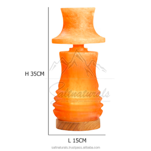 Lámpara de sal del Himalaya con logotipo personalizado, artesanías naturales hechas a mano, luz ambiental pacífica, efecto calmante, Pakistán para paz - Product Image 3