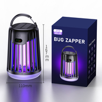 Lámpara Antimosquitos USB de Energía Solar, Trampa para Mosquitos de Interior, Lámpara Antimosquitos Electrónica Recargable, Luz de Camping