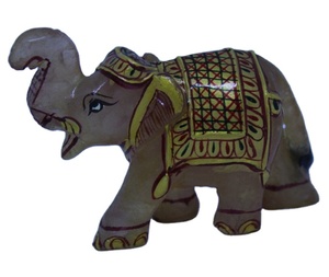 Statue d'éléphant en Quartz Rose faite à la main, sculpture de pierres précieuses, fabriquée en inde - Product Image 4