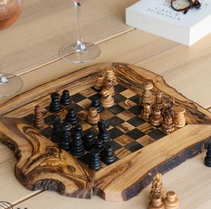 Jeu d'échecs en bois écologique et durable, nouveau design, pour intérieur et extérieur, boîte d'échecs, horloges d'échecs, pliable, taille et logo personnalisables - Product Image 5