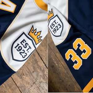 Sportswear ICE Hockey Field Jersey V-Neck Drawstring Sublimation Hockey Jerseys Tops Unisex Sleeve Stripe <b>Line</b> Hockey Jersey - Product Image 4