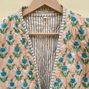 Chaleco Acolchado Hecho a Mano en India, 100% Algodón Ecológico, Antiarrugas, Transpirable, de Secado Rápido, con Bolsillo Delantero, Corte Regular - Product Image 1