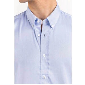 Men's <b>Half</b> Sleeve Business Dress <b>Shirt</b> Single <b>Button</b> Turn-down Collar Cotton Poplin Fabric Anti-UV Embroidered Custom Brand - Product Image 6