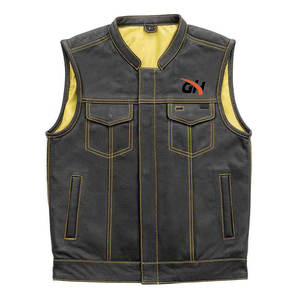 Chaleco de Cuero para Hombre Hecho a Medida 2026, Precio al por Mayor, Material de Cuero Transpirable y Duradero de Alta Calidad - Product Image 1