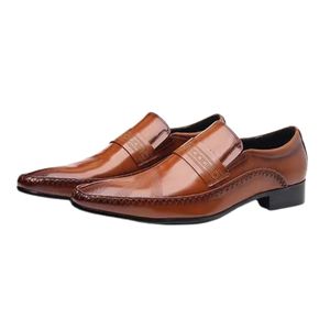 Chaussures décontractées en cuir pour hommes – Confort premium, bout rond – Fabricant OEM, vente en gros, export, approvisionnement en vrac - Product Image 2