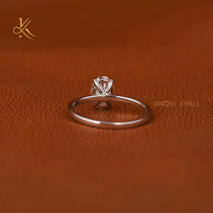 Elegante Anillo de Boda con Diamante Cultivado en Laboratorio, Chapado en Oro de 10K, Brillo Radiante, Diseño Clásico, Anillo de Amor Eterno, Regalo Perfecto para Parejas - Product Image 5