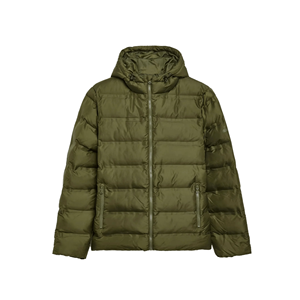 Blouson matelassé léger à capuche pour homme, manteau d'hiver chaud rembourré, fermeture éclair intégrale, veste décontractée pour l'extérieur et le streetwear, vente en gros - Product Image 2