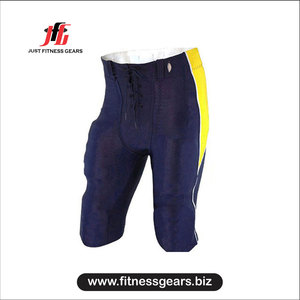 American Football Uniform Men's Sublimated Jersey Pants Moisture Wicking Fitted Set Yellow Navy 24 - Product Image 3