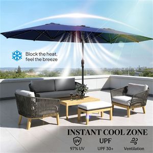 Sombrilla de Jardín Solar Azul Marino para Terraza y Protección Solar, Duradera, con Protección UV, Resistente a la Intemperie - Product Image 4