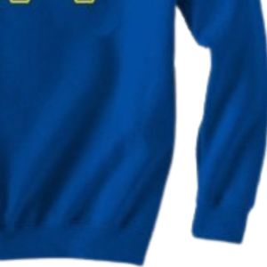 Sudadera con letras bordadas Sigma Gamma Rho, azul, para mujer, suéter de la hermandad, con letras griegas, de forro polar, informal, ropa universitaria - Product Image 5