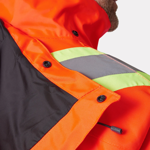 Customized Safety Raincoat with Reflective Stripe Rain Jacket <b>Waterproof</b> <b>Work</b> Wear Windproof Durable Hi Vis Rain Jacket - Product Image 3