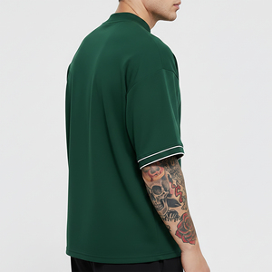 T-shirt pour homme en coton 100% à col rond, coupe ample, style hip-hop, 180g, respirant, de haute qualité, idéal pour l'été, fabrication sur mesure OEM/ODM - Product Image 3