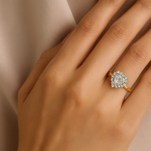 IGI Certified Heart Cut Lab Grown Diamond Engagement <b>Ring</b> 14K/18K Gold CVD Diamond Minimalist Bridal <b>Ring</b> Custom Fine Jewelry - Product Image 3