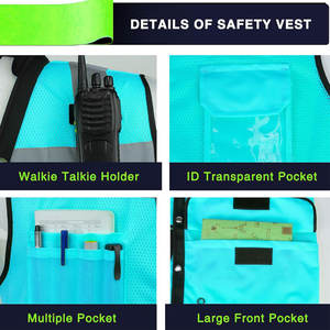 Chaleco de Seguridad Reflectante de Diseño Personalizado, Chaleco de Guardia de Seguridad para Tráfico Intenso, Ropa de Seguridad Transpirable, Chaleco de Trabajo de Seguridad de Nueva Moda - Product Image 4