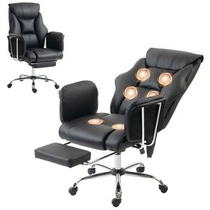 Sedia da Ufficio e Computer con Schienale Alto, Sedia Massaggiante Nera - Product Image 5