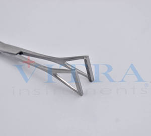 Pinzas de tejido Duval de alta calidad, 20 cm, de acero inoxidable, para agarre pulmonar, mandíbula triangular manual, pinzas intestinales, uso general - Product Image 2