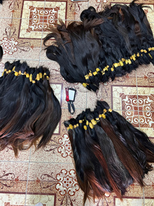 Vietnamese Virgin Human Hair Raw Material 25cm to 90cm 1kg Natural Hair Wholesale Price <b>Bleach</b> Brown to Blonde - Product Image 3