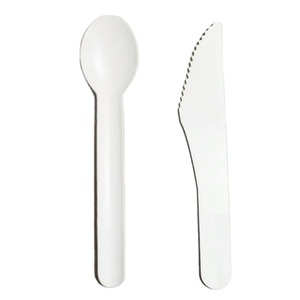 Export Quality 155mm Paper Dinnerware Spoon Sustainable <b>Disposable</b> <b>Tableware</b> Compostable Party Use Ice Cream Dessert Spoon 2026 - Product Image 1
