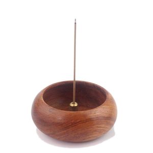 Natural Eco-friendly Mini Wooden Unscented <b>Incense</b> <b>Holder</b> Bowl Portable <b>Aromatherapy</b> <b>Diffuser</b> for Yoga Office & Travel - Product Image 5