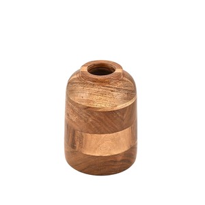 Vases et pots à fleurs en bois d'acacia, fabrication sur mesure, vente en gros |   Aqdus Saleem Inde - Product Image 1