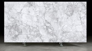 MiyaStone Wholesale <b>Artificial</b> 3D Printed Calacatta Grey Quartz Slab for Residential Project - Product Image 1