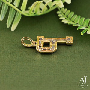 Colgante de Moissanita con Letra P, Chapado en Oro de 18K, Aleación de Cobre, Joyería con Inicial para Fiesta - Product Image 4