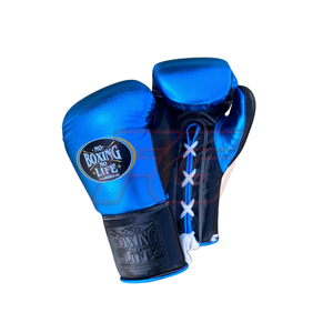 ชุดนวมชกมวยหนังวัวแท้ No Boxing No Life พร้อมสายรัดแบบ Hook & Loop สำหรับฝึกซ้อมและแข่งขัน ระบายอากาศได้ดี น้ำหนักเบา รับสกรีนโลโก้ - Product Image 4