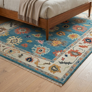 Luxury Multicolor Hand Knotted <b>Wool</b> Area Rug Classic Floral Tribal Pattern Flat Pile Living Room Bedroom Home Decor - Product Image 3