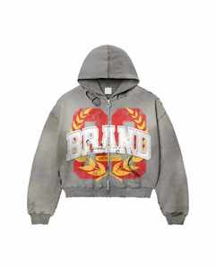 Cotton Fleece Brushed 350gsm Unisex Winter Hoodies Relaxed Fit <b>Jumper</b> Street Hoodies - Product Image 1