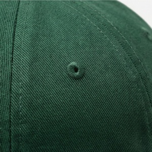 Casquette de baseball verte à 6 panneaux unisexe en sergé de coton ajustée, chapeau décontracté de couleur unie, taille adulte 56-58CM - Product Image 5