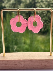 Boucles d'oreilles en résine en gros à prix réduit, multicolores, personnalisables, article de gros d'usine, fabriqué en résine - Product Image 4