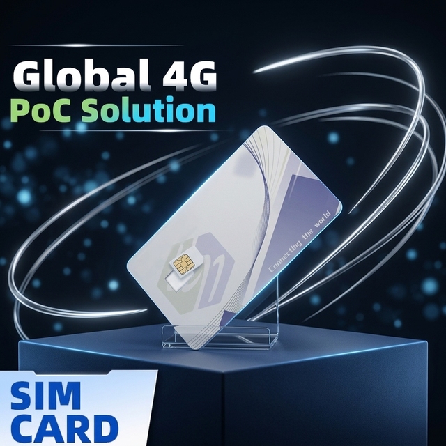 Global SIM Card for 4G POC Radio Walkie-Talkie Network Radio Phone for Remote Intercom,Not Sold Separately, Package Optional