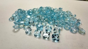 Topacio Azul Cielo Natural, Gema Suelta con Corte Cojín y Facetas, Ofertas al por Mayor, Precio de Fabricante para Fabricación de Joyas - Product Image 1