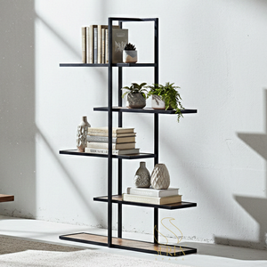 Mesa Auxiliar Industrial India de Metal, Diseño Único, Hecha a Mano, Librería Compacta para Oficina en Casa, Taller o Escuela - Product Image 1