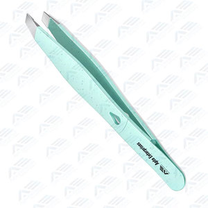 Custom Logo Slanted Tip Precision Tweezers <b>for</b> Hair Plucking Professional Stainless Steel Eyebrow Tweezers - Product Image 2