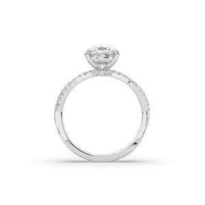 Luxury Women's 3 Carat <b>Cushion</b> Brilliant Lab Created Diamond <b>Ring</b> 925 Silver Gold Unique Design Lightweight <b>Wedding</b> Band IGI - Product Image 6