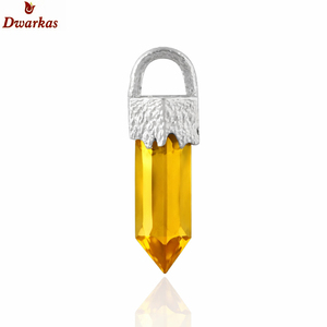 Pendentif crayon en argent sterling 925 avec topaze bleue naturelle, design moderne élégant et personnalisé, pour collier, vente en gros. - Product Image 2