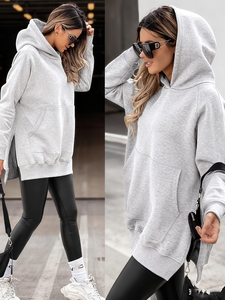 Sweat-shirt à capuche protecteur pour femme 100 % coton léger, séchage rapide, respirant, collection Activewear d'été - Product Image 3