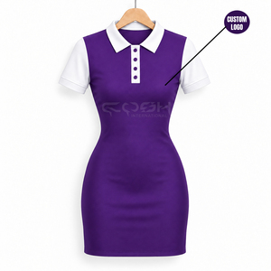 Cosh International Sorority Sisterhood Sports Comfortable Casual Cross Border Sexy Tight Color Block Bodycon Knit Dress - Product Image 1