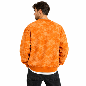 Sudadera con Estampado Personalizado, Lavada al Ácido, Cuello Redondo, Oversize, Material de Algodón de Alta Calidad, Moda Urbana para Hombre - Product Image 4