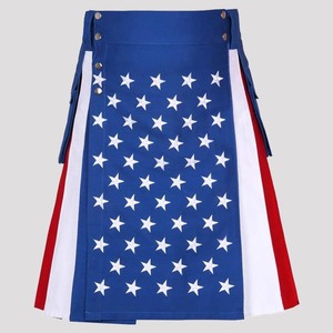 Kilt écossais traditionnel unisexe noir et bleu marine, style utilitaire hybride moderne, pour cosplay et fêtes, modèle Echo - Product Image 4