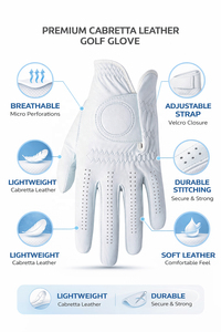 Guantes de Golf Transpirables de Piel Cabretta de Primera Calidad de Vantrex Industries, Impresión de Logotipo Personalizado, Color Personalizado, Unisex, Magnéticos - Product Image 5