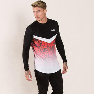 เสื้อยืดผู้ชายสไตล์ฮิปฮอปคุณภาพสูงแบบขายส่ง OEM ผ้าฝ้าย 100% ทรงหลวม พิมพ์ลายตามสั่ง กันยับ แห้งเร็ว - Product Image 4